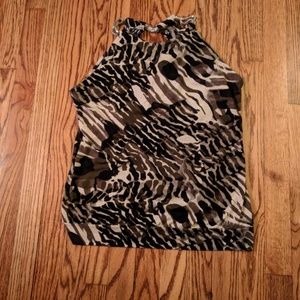 Charlotte Russe fancy tank top with metal neckline